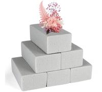 Qichan 6 Pcs Floral Foam Block, 22.5 x 10.5 x 7.5cm Large Flower Foam Block, Grey Rectangular Florist Foams, Flower Arranging Foams for Artificial Flowers and Dried Flowers