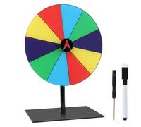 Qichan 8 Inch Spin the Wheel, 10 Slots Spinning Prize Wheel with Marker Pen and Screwdriver, Tabletop Roulette Spinner, Spinnings Game Wheels for Trade Show, Carnival, Party, Pub and Fortune Game