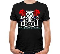 QICHEN BAG Black Undertale Sans 'You're Gonna Have A Bad Time' Tshirt Black L