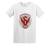 QICHEN BAG Casual Shirt Judge & Jury Flame Wings Button Closure White S