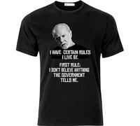 QICHEN BAG George Carlin Government Lies T Shirt Black 3XL