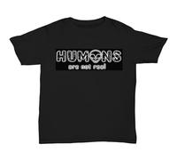 QICHEN BAG Humans are Not Real Unisex T-Shirt Black M