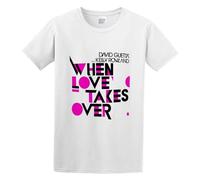 QICHEN BAG Men's Casual Shirt David Guetta When Love Takes Over Roll Custom Soft and Light White XXL