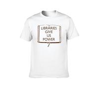 QICHEN BAG Men's Casual Shirt Libraries Give Us Power Manic Street Preachers Soft and Light White L