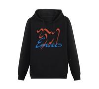 QICHEN BAG Men's Cotton Hooded Emacs Gnu Xemacs Lisp Programmer Red And Blue Logo Hoodie Cotton Men Hoody Black 3XL