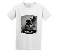 QICHEN BAG Men's Cotton Shirt Ariana Focus On Me Double Stitch Sleeves and Hem White S