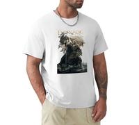 QICHEN BAG Men's Cotton Shirt Elden Lion Ring Souls Gaming Cool and Breathable White 3XL