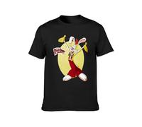 QICHEN BAG Men's Fashion T Shirts Who Framed Roger Rabbit Carefully Designed, Every Design is just Right Black L