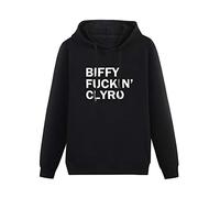 QICHEN BAG Men's Hoody Sweatershirt Biffy Fuckin' Clyro Cotton Pullover Long Sleeve Hoody Sweatshirts Black XXL
