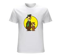 QICHEN BAG Mlsker Yogi Bear and Boo Boo T Shirts White M