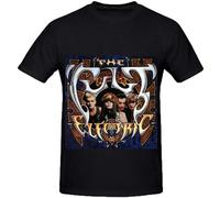 QICHEN BAG The Cult Electric Electronica Men O Neck Digital Printed Shirts Black L