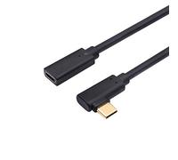 QiCheng&LYS USB-C 3.1 USB C Extension,USB a Extension Lead Pass Video Data Audio for USB Type-C Data Sync Cable (Elbow 1m)