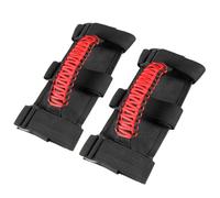 Qichenx 2Pcs Grab Handles Set Roll Bar Grab Handles for Off Road Vehicle Veiling Modification Handles Accessory Compatible Jeep Wrangler TJ YJ JK (Red)