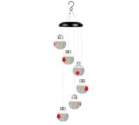 Qichill Bird Feeders, Wind Chimes Bird Feeders, Outdoors Hanging Ant and Bee Proof Bird Feeders for Outdoors A