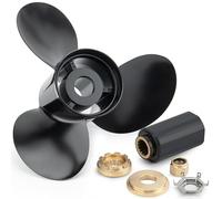 Qiclear 14 1/2 x 19 Pitch 48-832830A45 Rubber Hub Aluminum Boat Outboard Moto Propeller fit Mercury Engines 135-300HP&Mercruiser Alpha One Propeller, Hub Kits Included, 15 Spline Tooth,RH