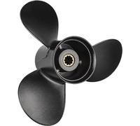Qiclear 9.75 x 9.5 P 48-896892A40 10 Spline Tooth Upgrade OEM Aluminum Boat Outboard Moto Propeller for Mercury Engines 25-30HP 3 Gearcase RH