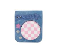 QICNMFA Camera Case Compatible with Fujifilm Instax Mini 12/11, Sweetheart Denim Camera Case with Removable Adjustable Strap, For Mini 41, Modern