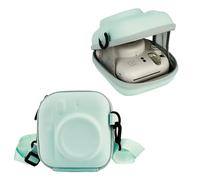 QICNMFA Hard EVA Storage Bag Compatible with Fujifilm Instax Mini 12/11/9/8/7/7+/40/90/99, Camera Bag with Adjustable Shoulder Strap, mint green, Modern