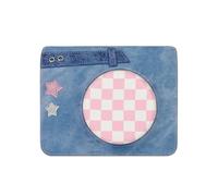 QICNMFA Sweetheart Denim Camera Case Fit for Fujifilm Instax Wide 400 Camera, Protective Case with Adjustable Shoulder Strap