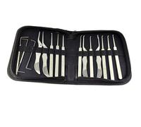 QiDAi 15pcs Honest Lock Pick Hook with Red Handel,Professional Practice Lock Pick Set with Carrying Bag (15pcs Lock Hook)