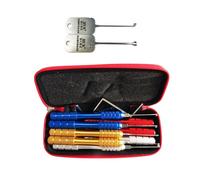 QiDAi HUK 8pcs Dimple Lock Pick Set with 2pcs Portable KabaLock Quick-Opening Tool,Kaba Door Lock Double-end Lock Pick Set for Locksmith