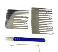 QiDAi New Lock Picking Tools Stainless Steel Pick Hook with Handle, Lockpick Set for Various Locks,Suit for Beginners, Locksmiths, and Family (AB Set)