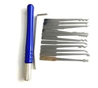 QiDAi New Lock Picking Tools Stainless Steel Pick Hook with Handle, Lockpick Set for Various Locks,Suit for Beginners, Locksmiths, and Family (A(12PCS))