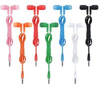 QIDAIZUOEN 30 Packs Earbuds Bulk Headphones for Classrooms, Student Earphones Individually Wrapped for School in 7 Colors