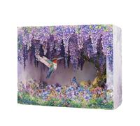 qidianhk Hummingbird & Wisteria 3D Pop Up Greeting Card - Exquisite 3D Card for Mother’s Day, Birthday & Special Occasions to Express Love & Gratitude