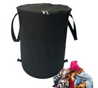Qidures CollapsibleGarbage Bin, 37L Portable Yard Waste Bag With Zipper, Camping Trash Can Foldable, Easy To Carry Camping Rubbish Bin, Foldable Trash Can For Lawn CampingOutdoor Yard Garden Travel