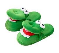 Qidures Crocodile Slippers, Crocodile Mouth Slippers, Fuzzy Cute Alligator Slippers, Fun Plush Novelty Crocodile Mouth Moving Slippers, Joke Funny Secret Santa Gift Stocking Filler For Christmas