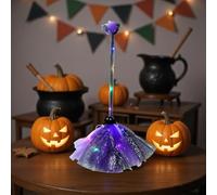 Qidures Halloween Witch Broom, Kids Toddler Witch Broom With LED Light, Light Up Witches Broomsticks Props, Kids Witches Broomsticks Cosplay Props For PartyKids Role Play