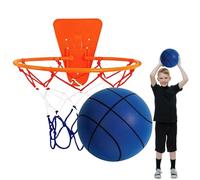 Qidures Silent Basketball And Hoop Set, 18cm Wall Mounted Silent Basketball With Hoop Indoor, Noiseless Foam Elastic Sponge Ball WithHoop, SilentBall Professional Indoor BasketballFrame