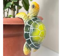 Qidures Tortoise Statue For Flower Pot, Tortoise Plant Pot Hanger, TortoiseFigure Plant Pot Hanger, Resin Climbing Flower PotHanger Figurines, Sea Animal Yard Ornaments For Garden Home