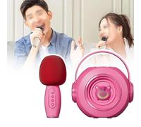QIeAny Intelligent Voice Karaoke Audio,Wireless Bluetooth Microphone And Audio Integration, Rhythm Lighting Effects, High-fidelity Surround Sound Effects, One-button Silence,one,B
