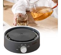QIeAny Knob-type Electric Stove, 800W Fast Cooking, 3-level Heat Adjustment, Even Heating, No Need to Pick Utensils, Silent Operation, Fast Heat Dissipation, Anti-breakage Protection,Grey