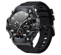 QIeAny Waterproof Smart Watch, Sports Watch, 1.39-inch Screen, Bluetooth Call (Answer/Make Call) 5-7 Days of Daily Use, 20-30 Days of Standby, Sedentary Reminder/Anti-fall/dustproof,Black