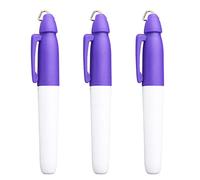 Qiebenav 3Pcs Practical Golf Ball Line Pen, Clear, Handwriting Comfortable to Hold, Long Service Life Reliable Golf Marker Pen for Golf Lovers Purple