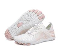 Qiebenav Beach Shoes, Diving and Water Shoes, 1 Pair for Men and Women, Barefoot Shoes, Soft, Breathable, Lightweight, Unisex, Non-Slip Hiking Shoes, White 43