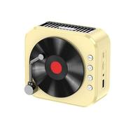 Qiebenav Compact Wireless Speaker Outdoor Portable Bluetooth-compatible Loudspeaker with 360-degree Stereo Sound Music Player for Yellow