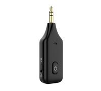 Qiebenav Computer Adapter Plug Play Bluetooth-compatible Adapter Bluetooth-compatible Receiver Transmitter 3.5mm Interface Aux Adapter for Car Home Tv Computer Black
