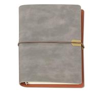 Qiebenav Handmade Recipe Book Diary Notebook Retro Style Pocket Notebook Smooth Writing Premium Thickened Page No Ink Bleeding A5/a6 Notepad Office Supplies Grey A6
