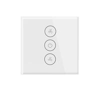 Qiebenav Internet-connected Fan Switch Remote Control Fan Switch Smart Wifi Fan Switch with Voice Control Remote Access Timing Function Bluetooth Compatibility White