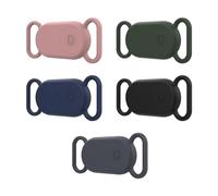 Qiebenav Key Tracker Sleeve Odor-free Pet Accessory 2pcs Silicone Protective Case for Smart Tag 2 Low-profile Design Scratch-proof Secure Collar Random Color 2pcs