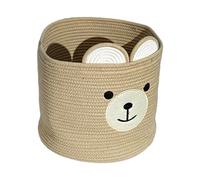 Qiebenav Large Laundry Hamper Clothes Storage Bag Capacity Basket Soft Foldable Strong Carrying Cartoon Bear Dirt Container Bathroom Khaki L