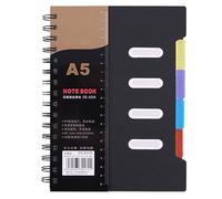 Qiebenav Office Notebook Business Premium Thickened Page Spiral with Dividers A5/b5 Size Smooth Writing Coil Ring Daily Planner A5