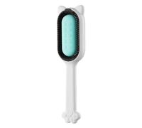 Qiebenav Pet Grooming Tool No Washing High Quality Comb Self Cleaning 2-in-1 Cat Brush with Rounded Head on Both Sides Loose Hair Remover Green