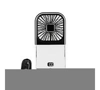 Qiebenav Portable Handheld Small Fan with Phone Stand,Mini Foldable Suspension Lazy Man Pocket Desktop Fan, Multi-function Usb Interface Fan Outdoor Travel Summer White + Black