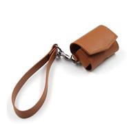 Qiebenav Protective Case for Airpods with Charging Holes Wireless Headset Faux Leather Dirt-resistant Durable Handle Headphone Bag Khaki