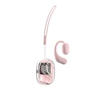 Qiebenav Smaller Delay Bluetooth-compatible Earphones Low Power Consumption Earbuds 1 Set Wireless Earphone Noise Cancelling Ear-hook Design Headphone for Pink